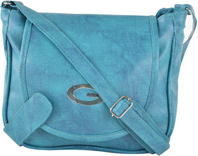 

SWARIO Women Casual Green PU Sling Bag