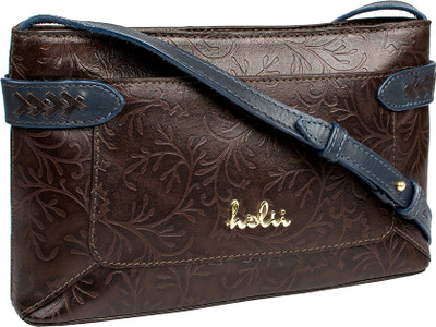 

Holii Women Casual Brown, Blue Genuine Leather Sling Bag, Blue;brown