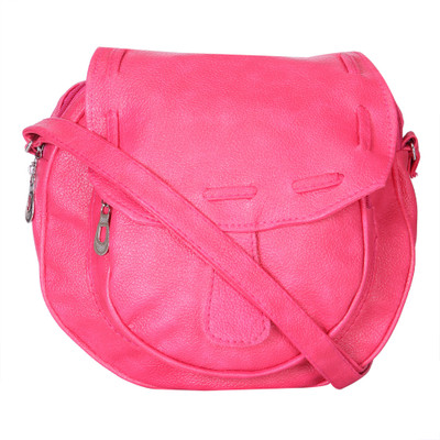 

Skyways Women Casual Pink Leatherette Sling Bag
