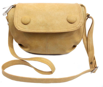 60 OFF on Leather Land Beige Sling Bag on Flipkart PaisaWapas