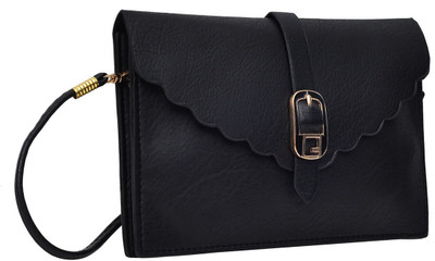 

Hawai Women Casual Black PU Sling Bag