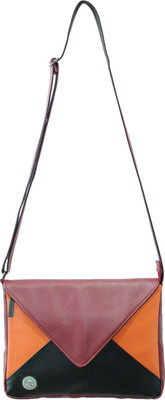 

Anekaant Women Casual Black, Orange PU Sling Bag