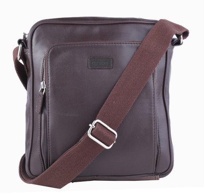 

Park Avenue Men Casual Brown PU Sling Bag