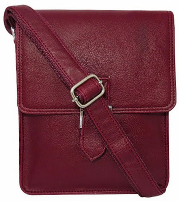

Chimera Leather Men & Women Casual Maroon Leatherette Sling Bag