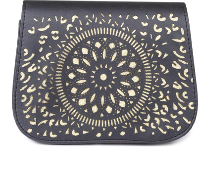 

Kleio Girls Casual Black PU Sling Bag