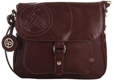 

Lino Perros Women Casual Brown PU Sling Bag