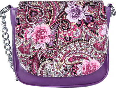 

Dice Women Casual Purple PU Sling Bag
