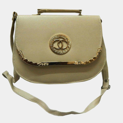 

Navaksha Women White PU Sling Bag