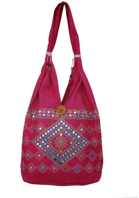 

The Living Craft Women Casual Multicolor Cotton Shoulder Bag