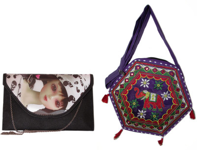

Adara Collections Girls Casual Multicolor Rexine Sling Bag