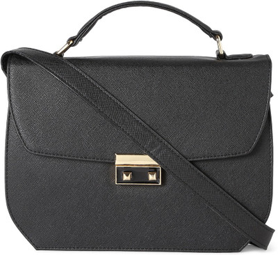 

Van Heusen Women Black Genuine Leather Sling Bag