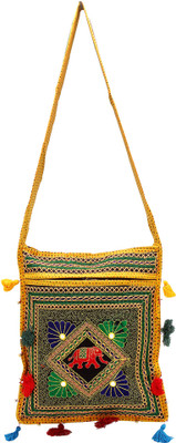 

Rastogi Handicrafts Women Casual Yellow Cotton Sling Bag