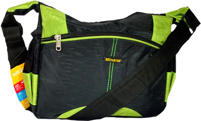 

Navigator Men & Women Casual Black, Green Rexine Sling Bag