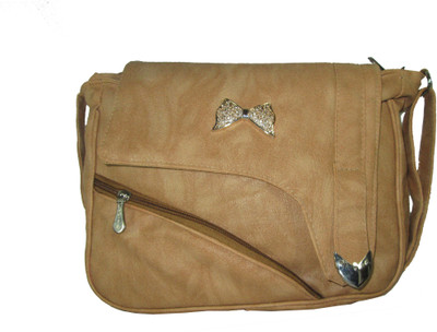 

Raju purse collection Women Casual Beige PU Sling Bag