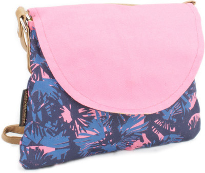 

Kanvas Katha Women Casual Blue, Pink Canvas Sling Bag