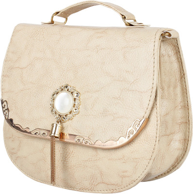 

Ayeshu Women Casual Beige PU Sling Bag