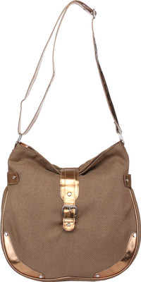 

Pickpocket Women Casual Gold Canvas Sling Bag