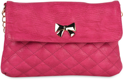 

Kleio Women Evening/Party Pink PU Sling Bag