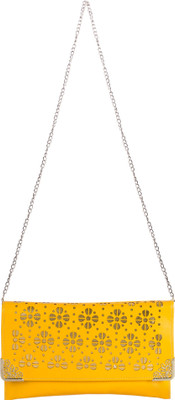 

Starz Women Casual Yellow PU Sling Bag