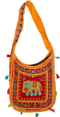 

Shopolics Girls Casual Multicolor Cotton Shoulder Bag