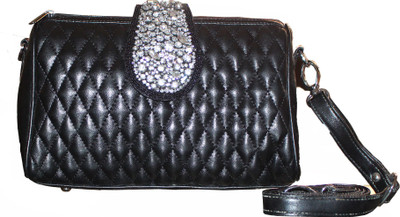 

Aazi Women Casual Black PU Sling Bag