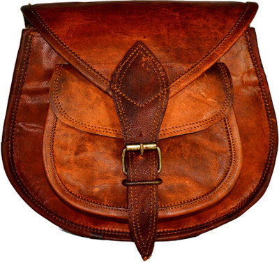 

ALBORZ Women Casual Brown Genuine Leather Sling Bag