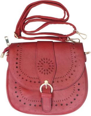 

Bhamini Women Red PU Sling Bag
