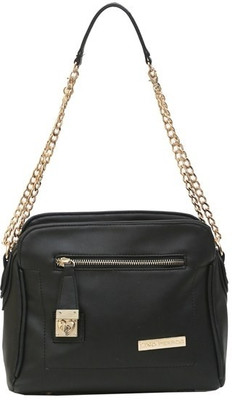 

Lino Perros Women Casual Black PU Sling Bag