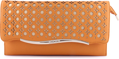 

Kleio Women Evening/Party Orange Leatherette Sling Bag