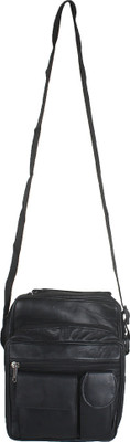 

Indian Fashion Men & Women Formal Black Genuine Leather, Genuine Leather Sling Bag
