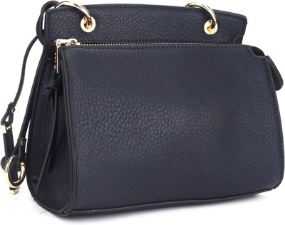AND Women Casual Blue PU Sling Bag