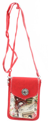 

Bagathon India Girls Casual Red Canvas Sling Bag
