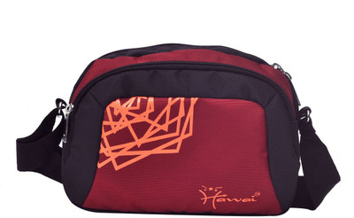 

Hawai Men Casual Black, Maroon Polyester Sling Bag