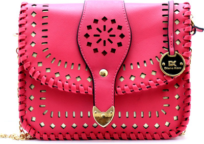 

Diana Korr Women Casual Pink PU Sling Bag