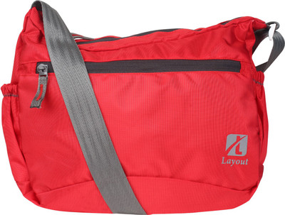 

Layout Men Casual Red Polyester Sling Bag