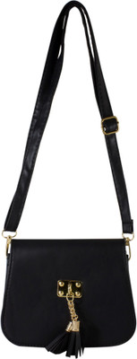

Heels & Handles Women Casual Black Leatherette, PU Sling Bag