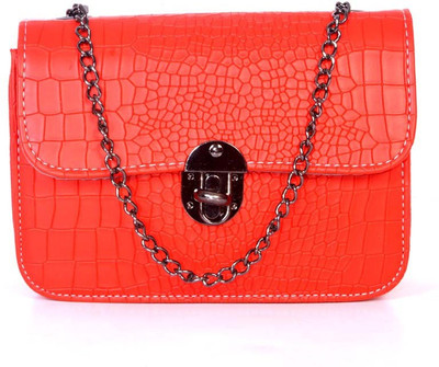 

Frosty Fashion Women Casual Red PU Sling Bag