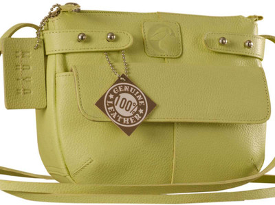 

eZeeBags Women Casual Green Genuine Leather Sling Bag