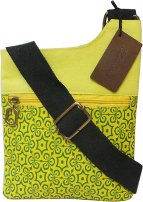

Bhamini Women Yellow Cotton Sling Bag