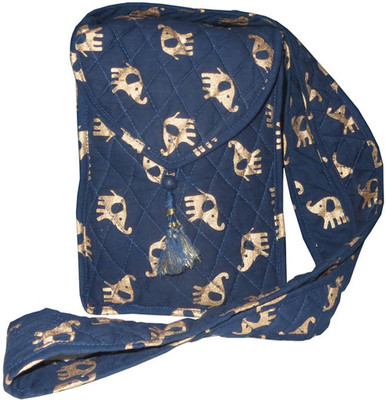 Needlecrest Women Casual Blue Cotton Sling Bag