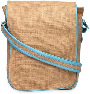Campus Sutra Men & Women Casual Beige Jute Sling Bag