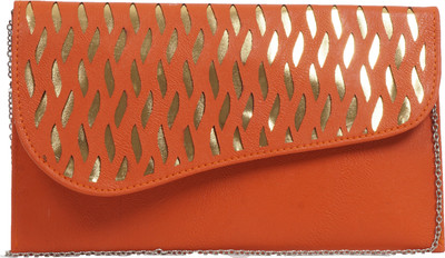 

Igypsy Women Evening/Party Orange Leatherette Shoulder Bag
