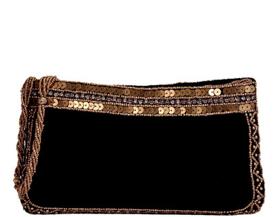 

Bagaholics Women Casual Black Velvet Sling Bag