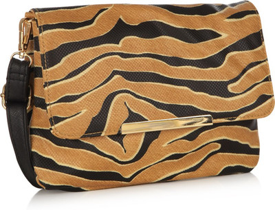 

Addons Women Evening/Party Tan PU Sling Bag