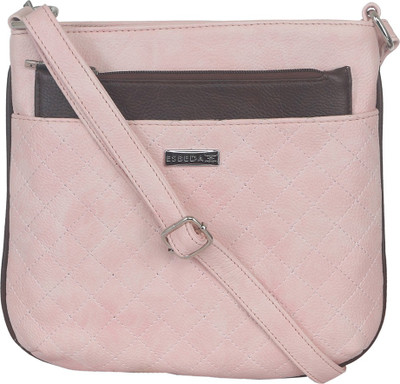 

Esbeda Women Casual Pink Leatherette Sling Bag