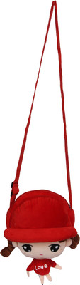 

FabSeasons Girls Casual Red Cotton Sling Bag