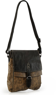 

Phive Rivers Women Casual Black Genuine Leather Sling Bag