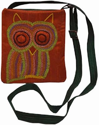 

Indha Craft Women Casual Orange, Green Polyester Sling Bag, Green;orange