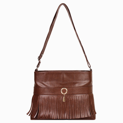 

Ayeshu Women Casual Brown PU Sling Bag