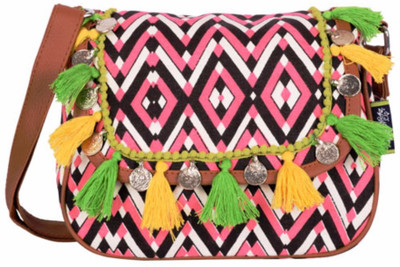 

Kanvas Katha Women Casual Multicolor Canvas Sling Bag